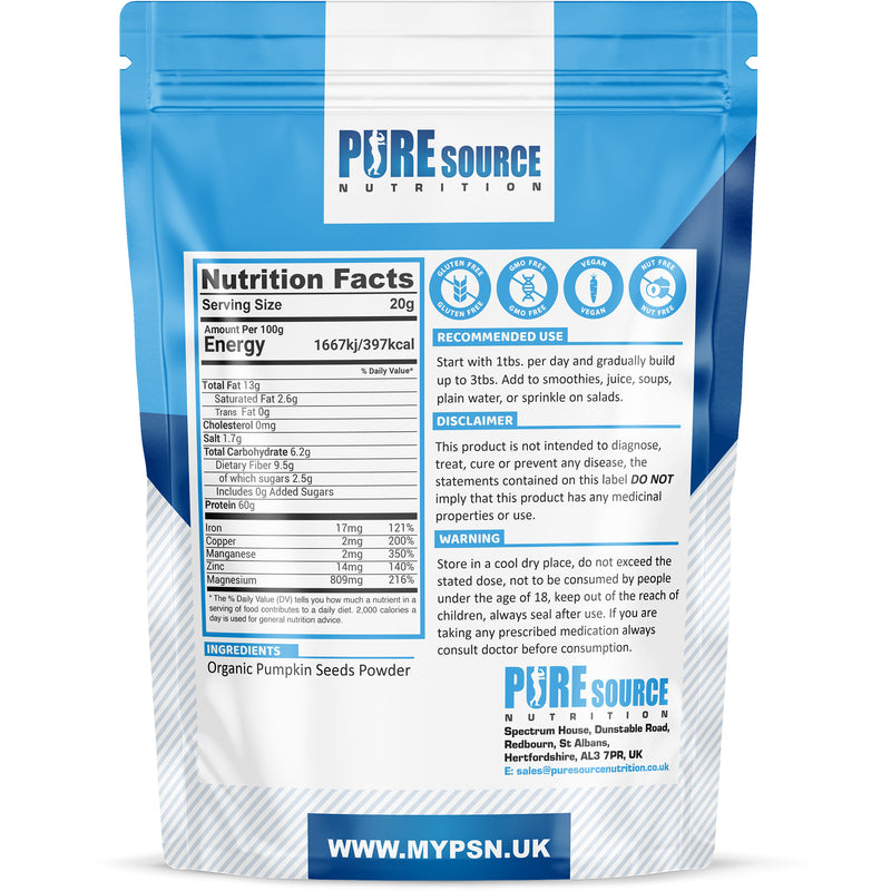 Pure Source Nutrition Pumpkin Seeds Powder