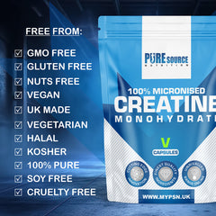 Pure Source Nutrition Creatine Capsules 750mg